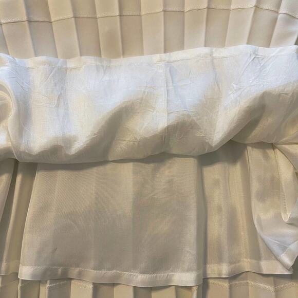 KATE HILL White Pleated Tennis Accordion Skirt Size 6 Petite - Picture 8 of 8